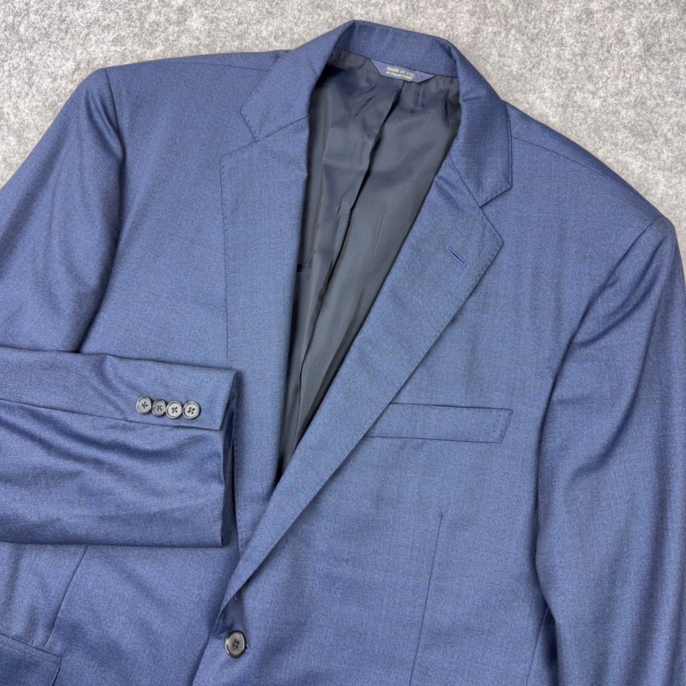 Brooks Brothers 44R Suit Jacket Blazer Blue 100% Wool Tallia di Delfino USA Made